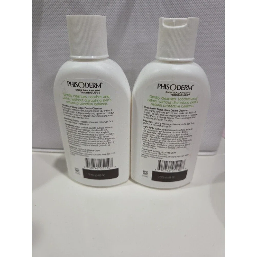 Phisoderm Deep Clean CREAM CLEANSER Normal to Dry Skin 6oz / ( 2 pack ) HB2